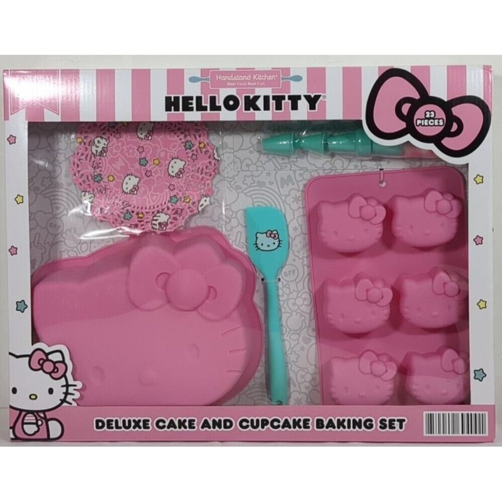 Hello Kitty Deluxe Cake And Cupcake 23 Piece Baking Set By Handstand Kitchen NIB